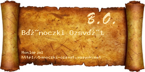 Bánoczki Ozsvát névjegykártya